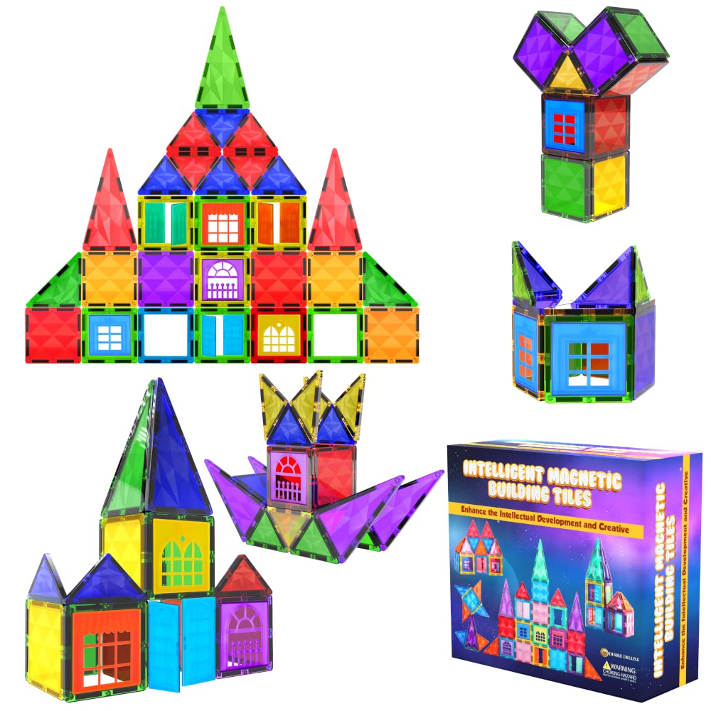 Ensemble de Blocs Magnétiques Desire Deluxe - Jouet Éducatif pour Enfants 3-7 Ans - Construction Apprentissage 42 Pièces